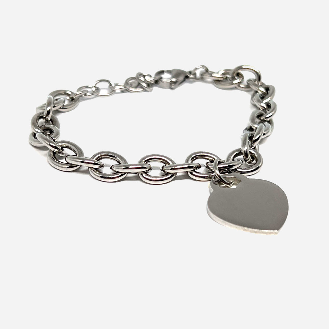 Bracciale Maglia Larga White – Cuore & Stile Unico