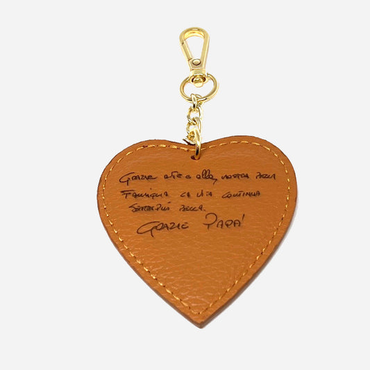 Portachiavi Heart – Pelle Cuoio & Dettaglio Dorato