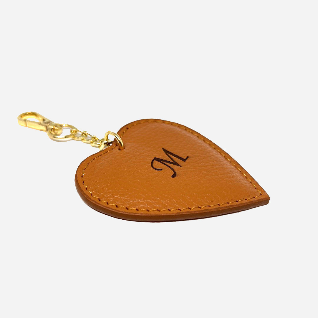 Portachiavi Heart – Pelle Cuoio & Dettaglio Dorato