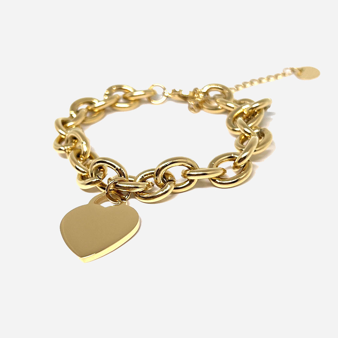 Bracciale Maglia Larga Gold – Cuore & Stile Unico